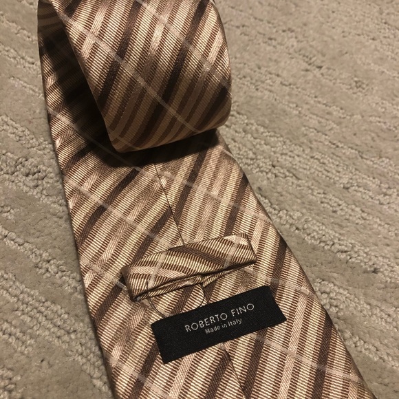 Roberto fino striped tie tan - Picture 4 of 4
